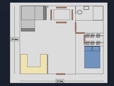 1 bed house layout