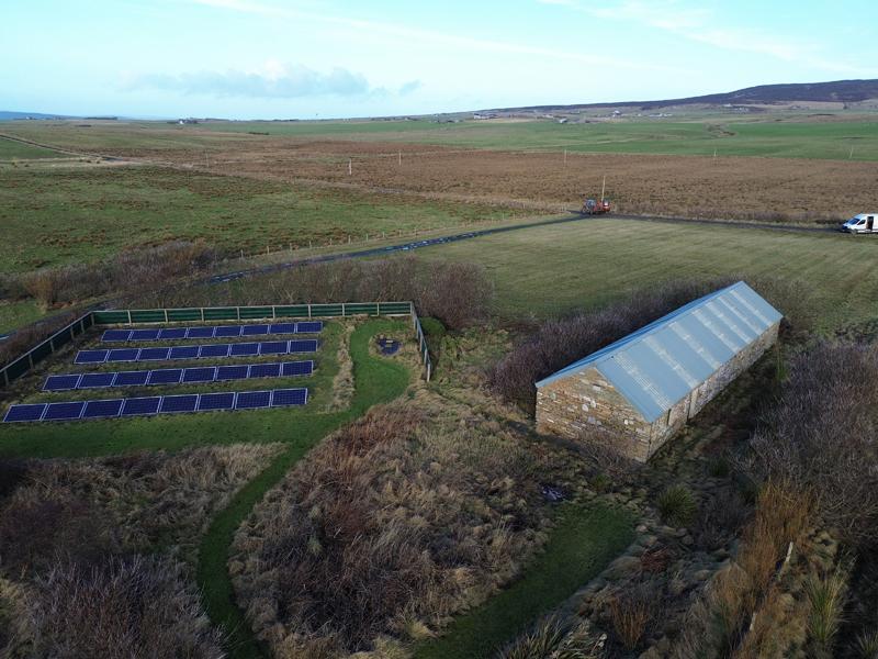 Solar panels and garden