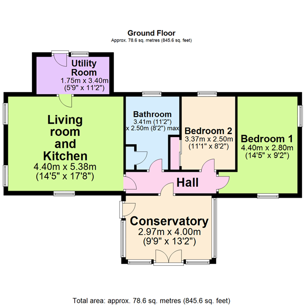 Oback Cottage floor plan